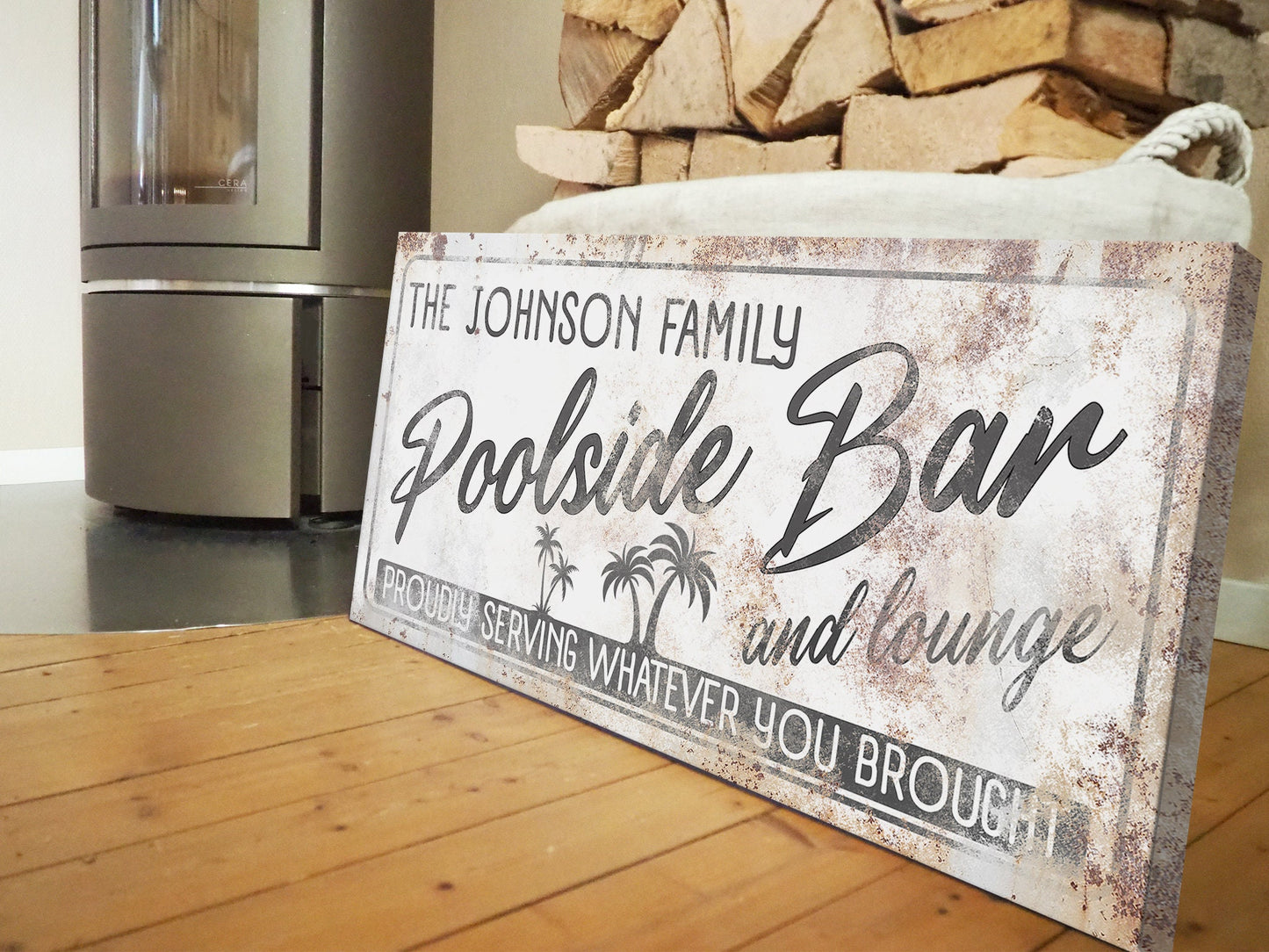 CUSTOM POOLSIDE BAR AND LOUNGE SIGN