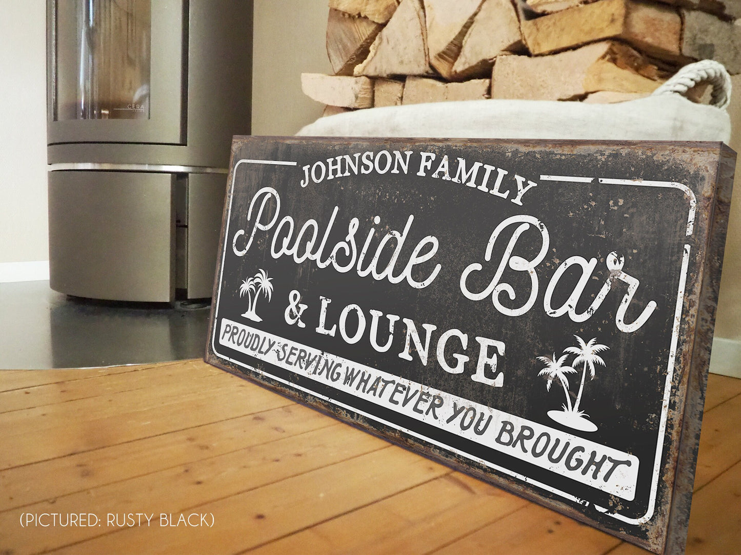 CUSTOM POOLSIDE BAR AND LOUNGE SIGN