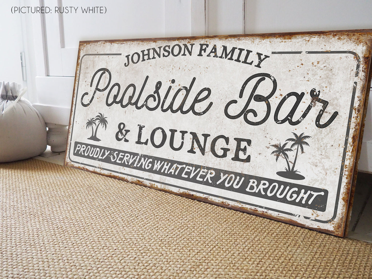 CUSTOM POOLSIDE BAR AND LOUNGE SIGN