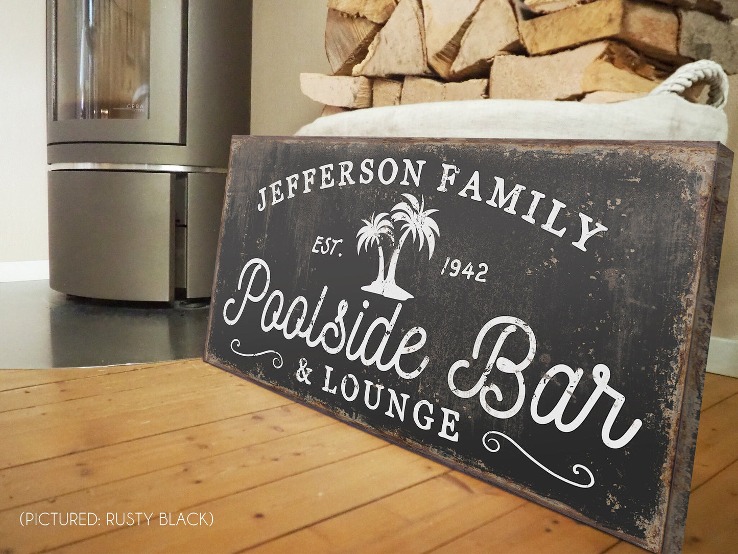 CUSTOM POOLSIDE BAR AND LOUNGE SIGN