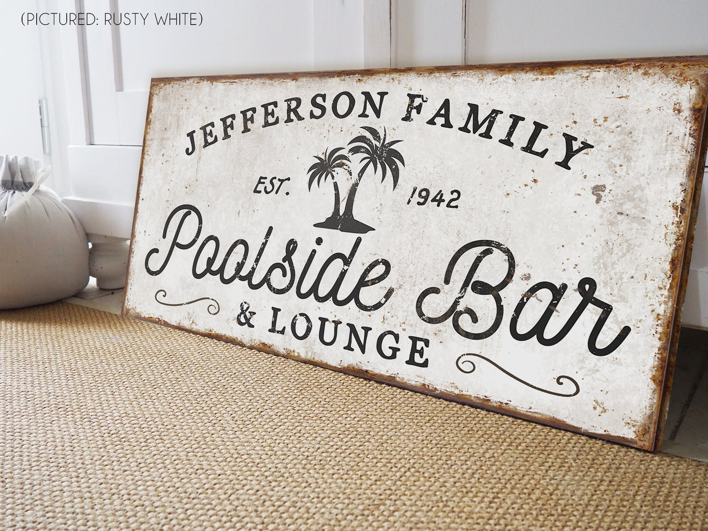 CUSTOM POOLSIDE BAR AND LOUNGE SIGN