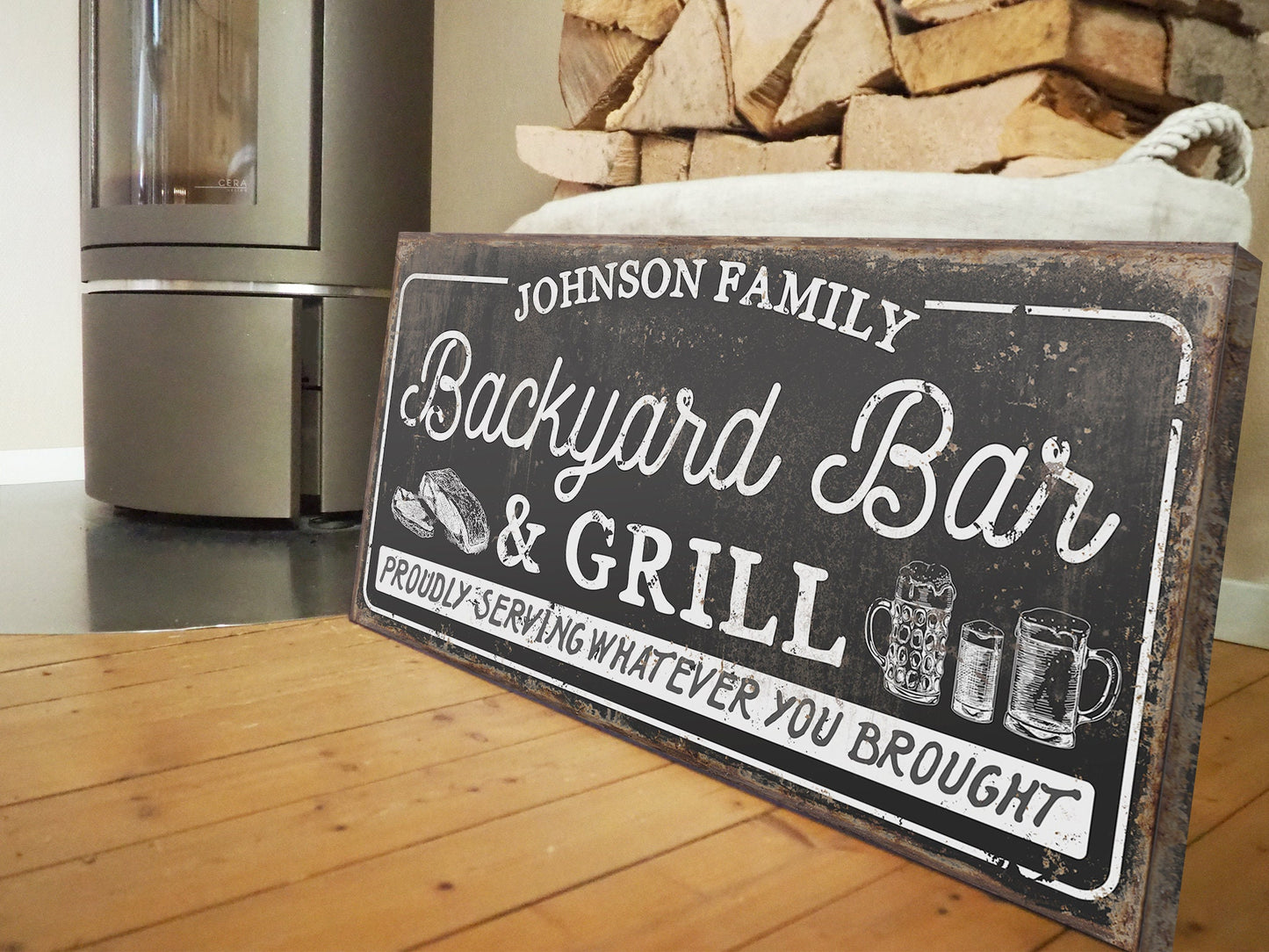 CUSTOM BACKYARD BAR & GRILL SIGN