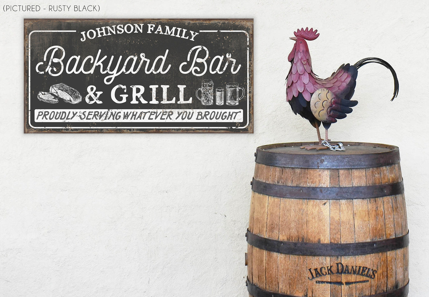 CUSTOM BACKYARD BAR & GRILL SIGN