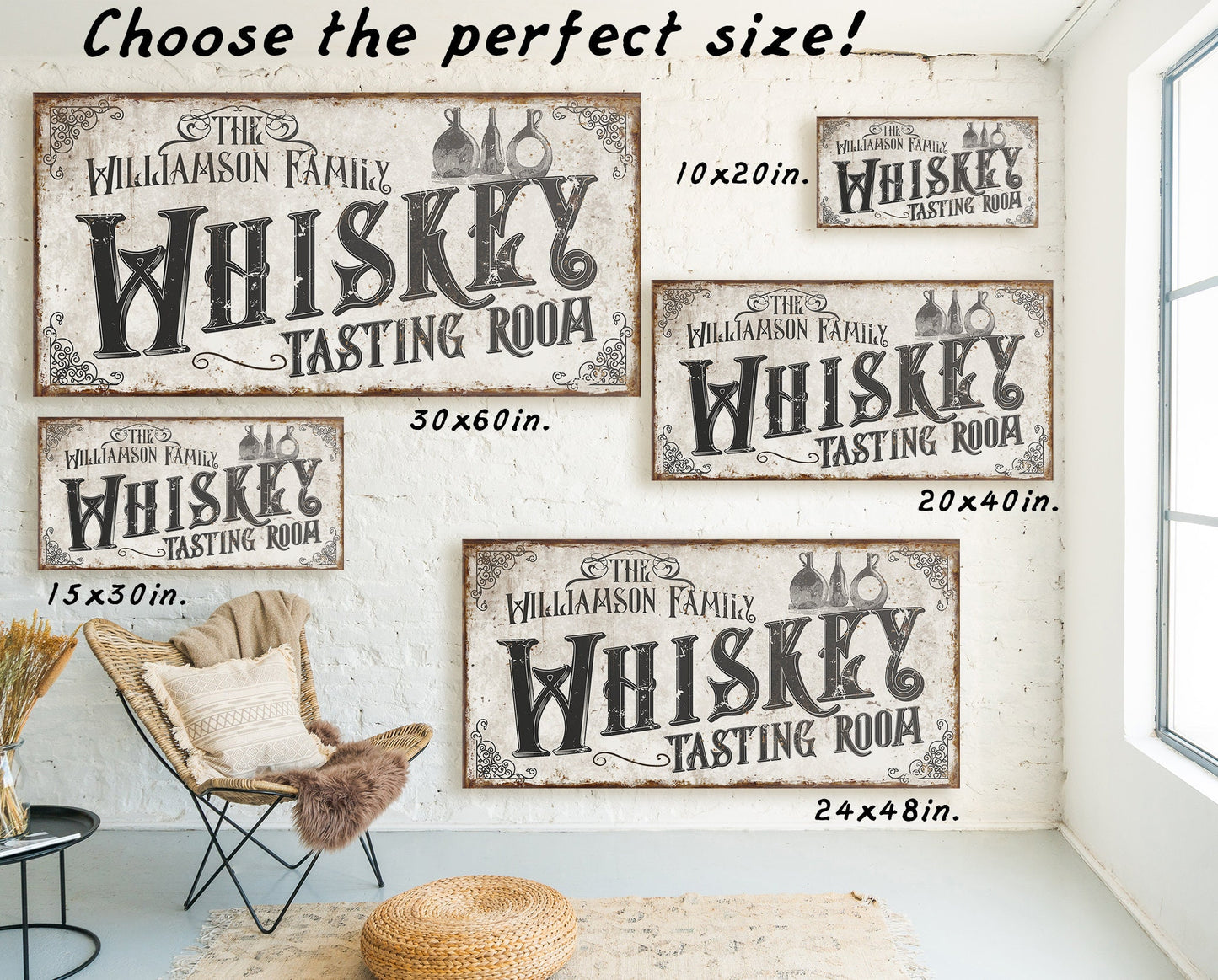 CUSTOM WHISKEY TASTING ROOM SIGN