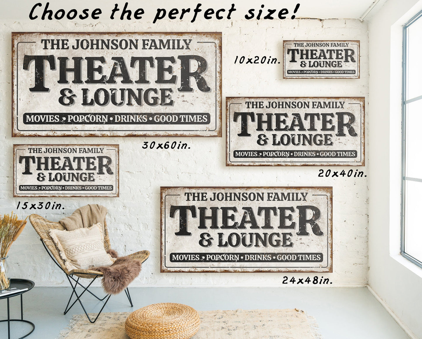 CUSTOM THEATER AND LOUNGE SIGN