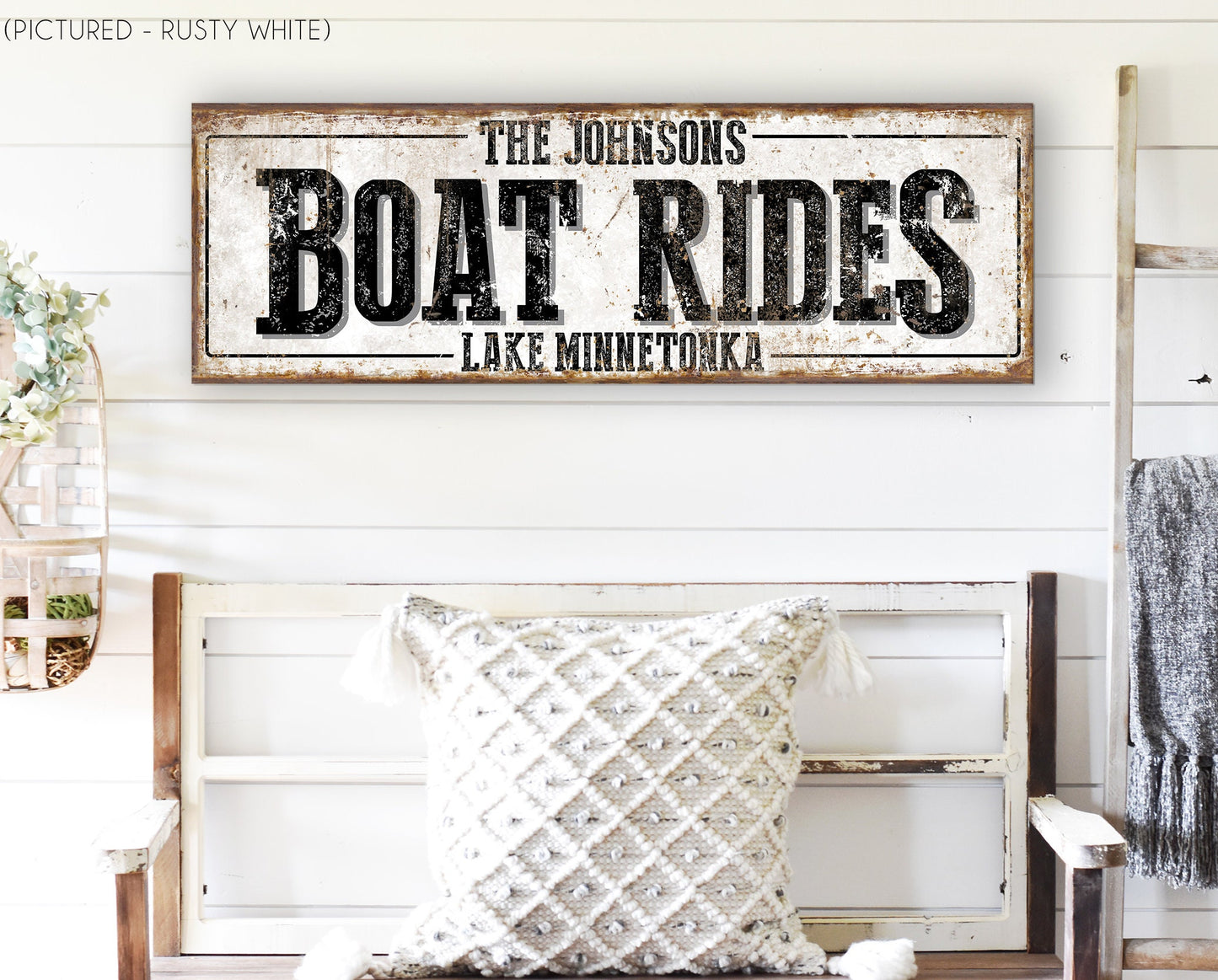 CUSTOM BOAT RIDES SIGN