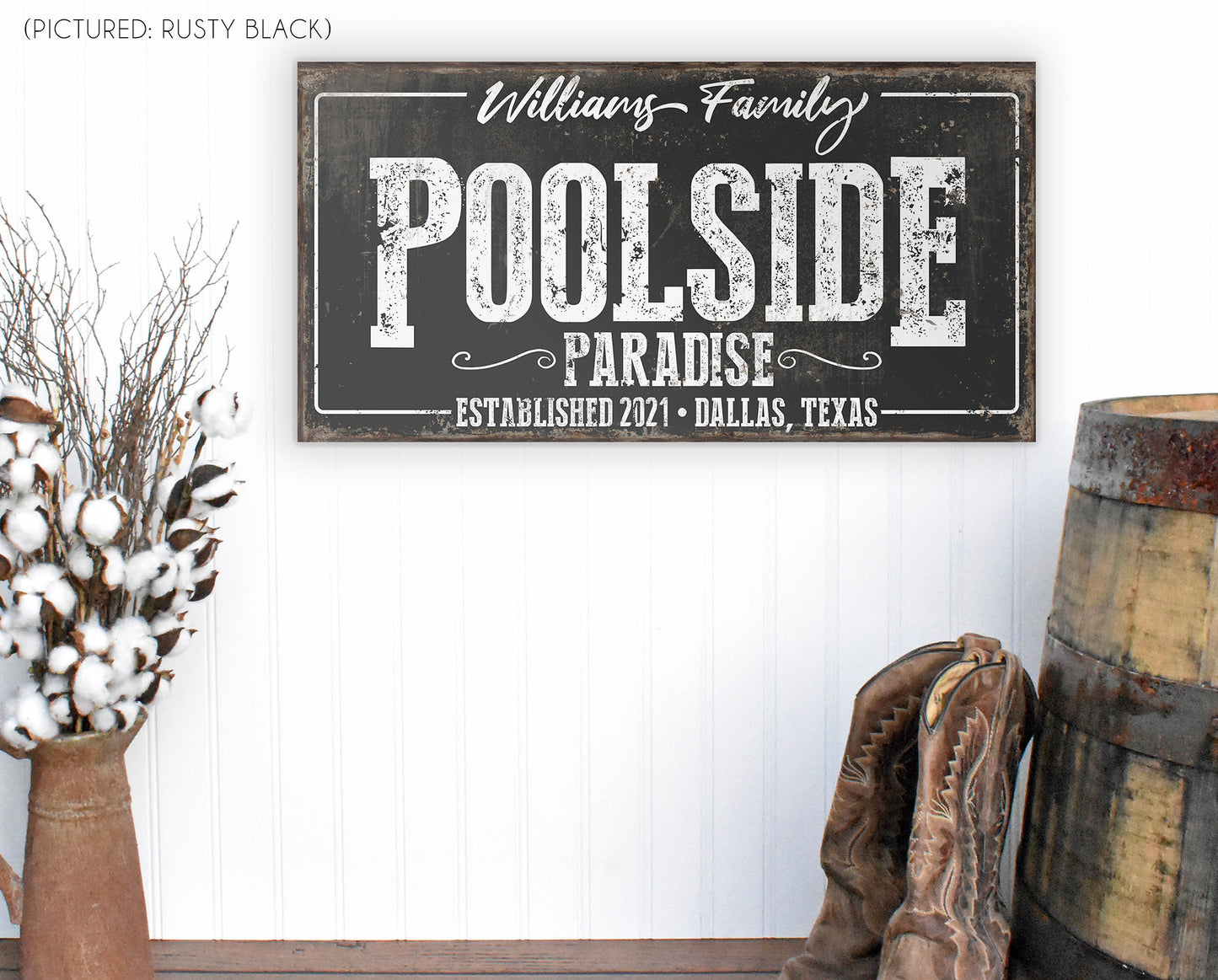 CUSTOM POOLSIDE PARADISE SIGN