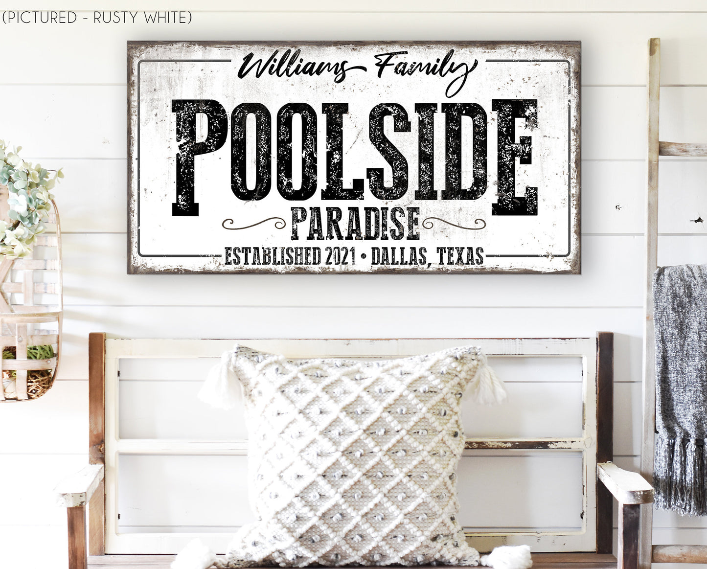 CUSTOM POOLSIDE PARADISE SIGN