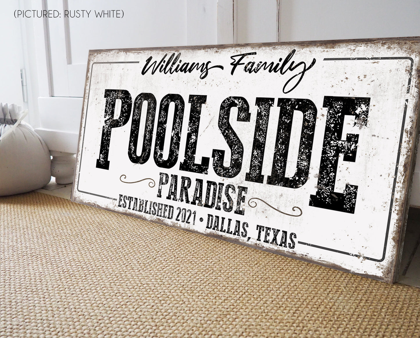 CUSTOM POOLSIDE PARADISE SIGN