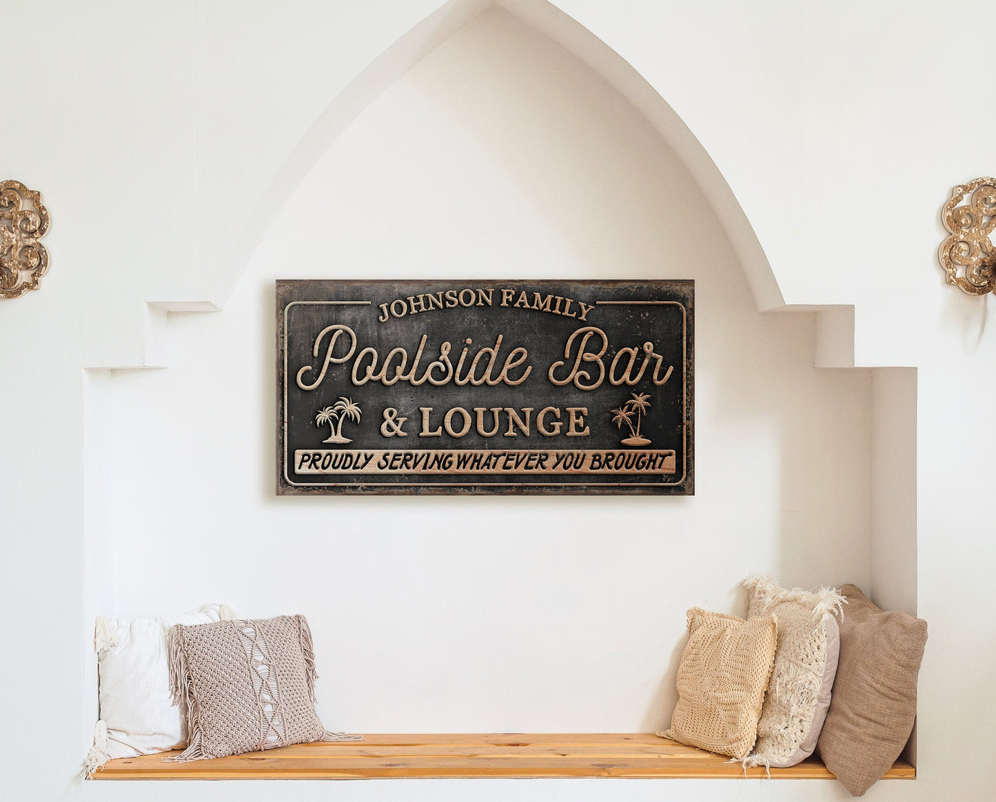 CUSTOM POOLSIDE BAR AND LOUNGE SIGN