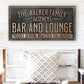 CUSTOM BASEMENT BAR AND LOUNGE SIGN