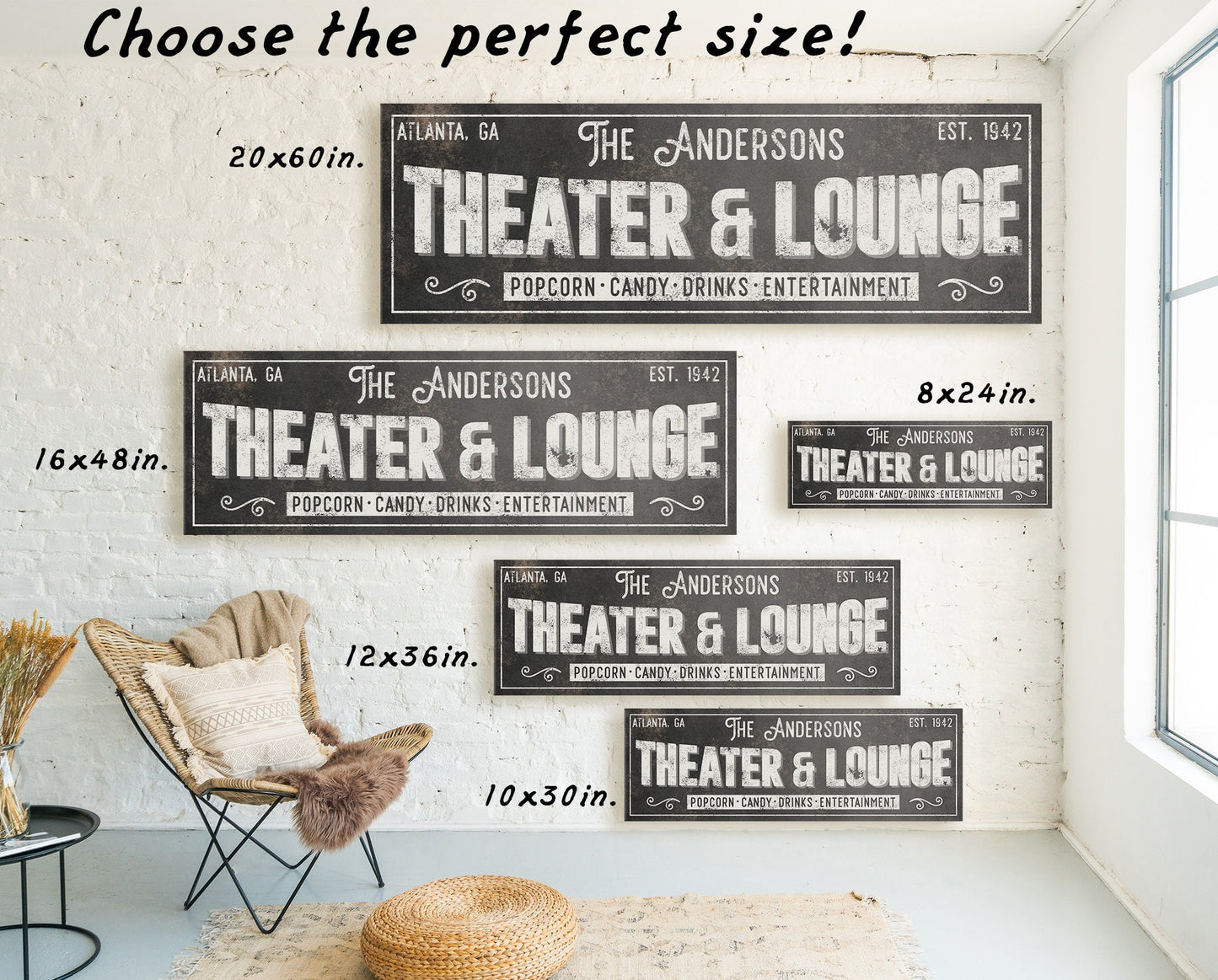 CUSTOM THEATER AND LOUNGE SIGN