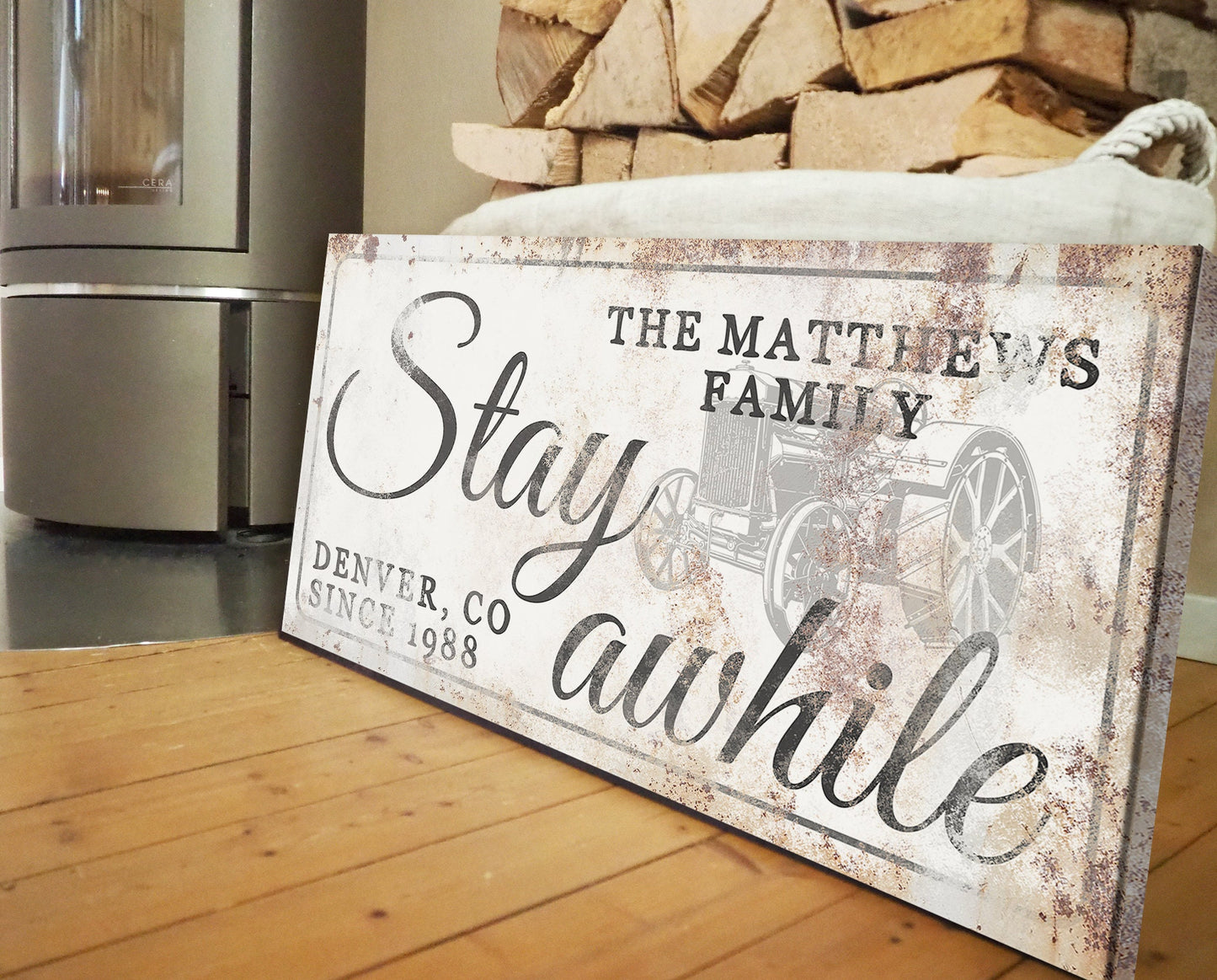 CUSTOM STAY AWHILE SIGN