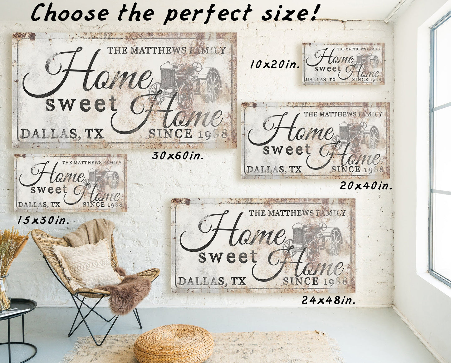 CUSTOM HOME SWEET HOME SIGN