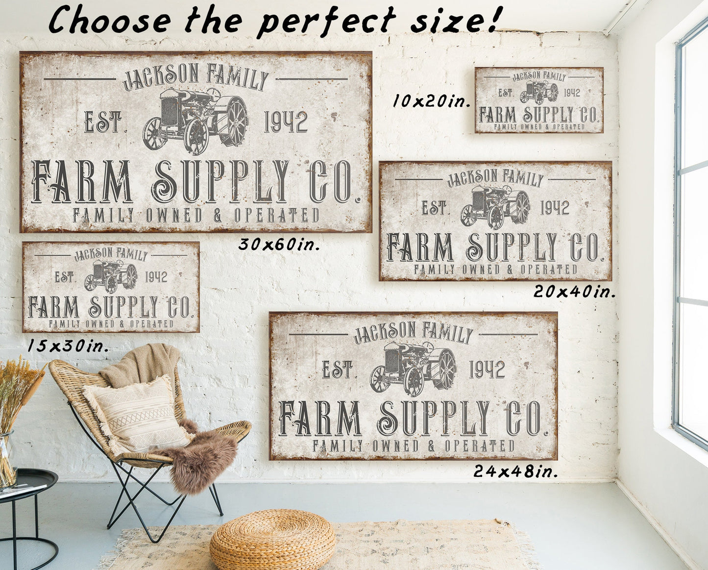 CUSTOM FARM SUPPLY CO. SIGN