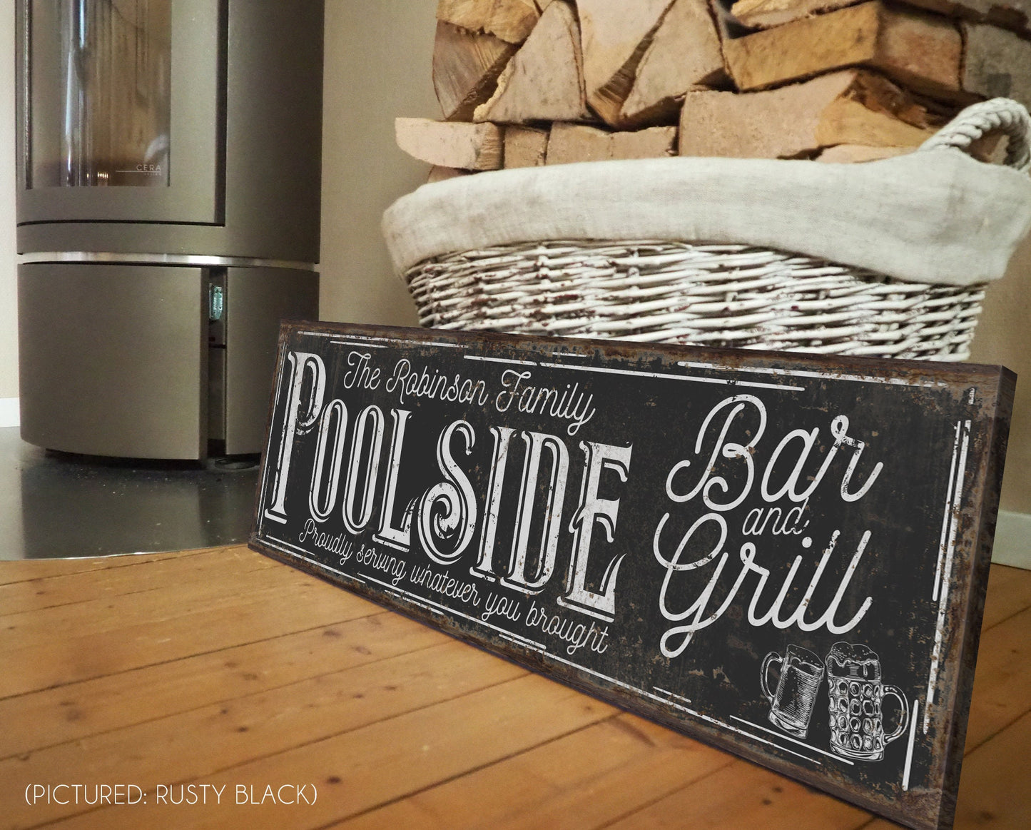 CUSTOM POOLSIDE BAR AND GRILL SIGN