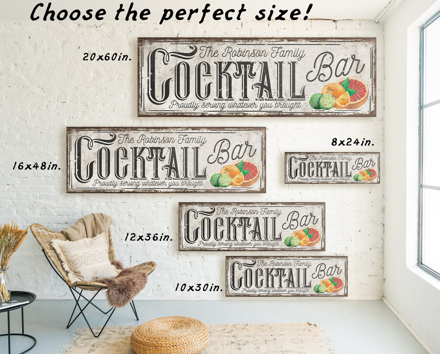 CUSTOM COCKTAIL BAR SIGN