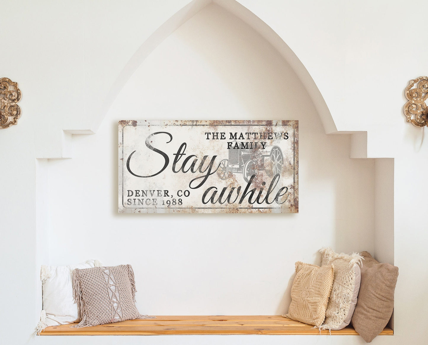 CUSTOM STAY AWHILE SIGN