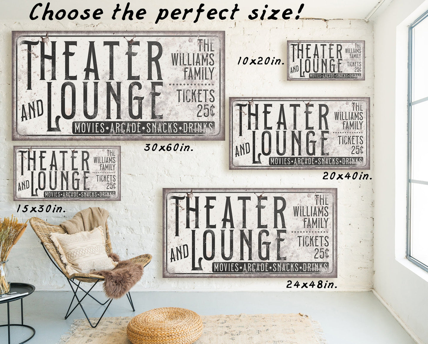 CUSTOM THEATER AND LOUNGE SIGN