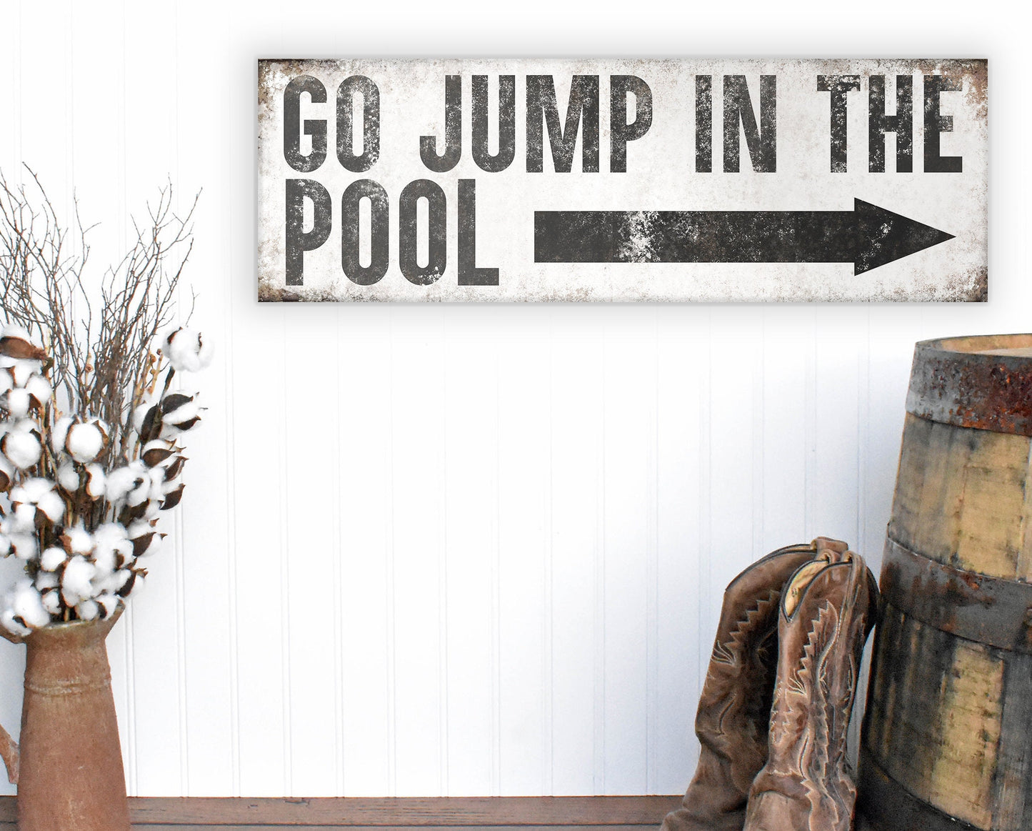 GO JUMP IN THE POOL SIGN
