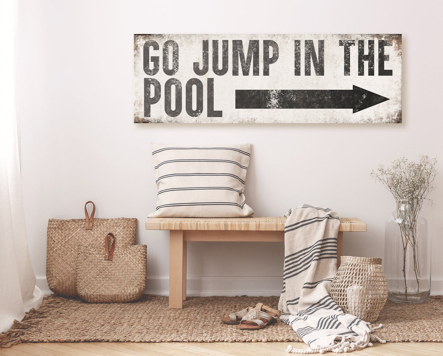 GO JUMP IN THE POOL SIGN