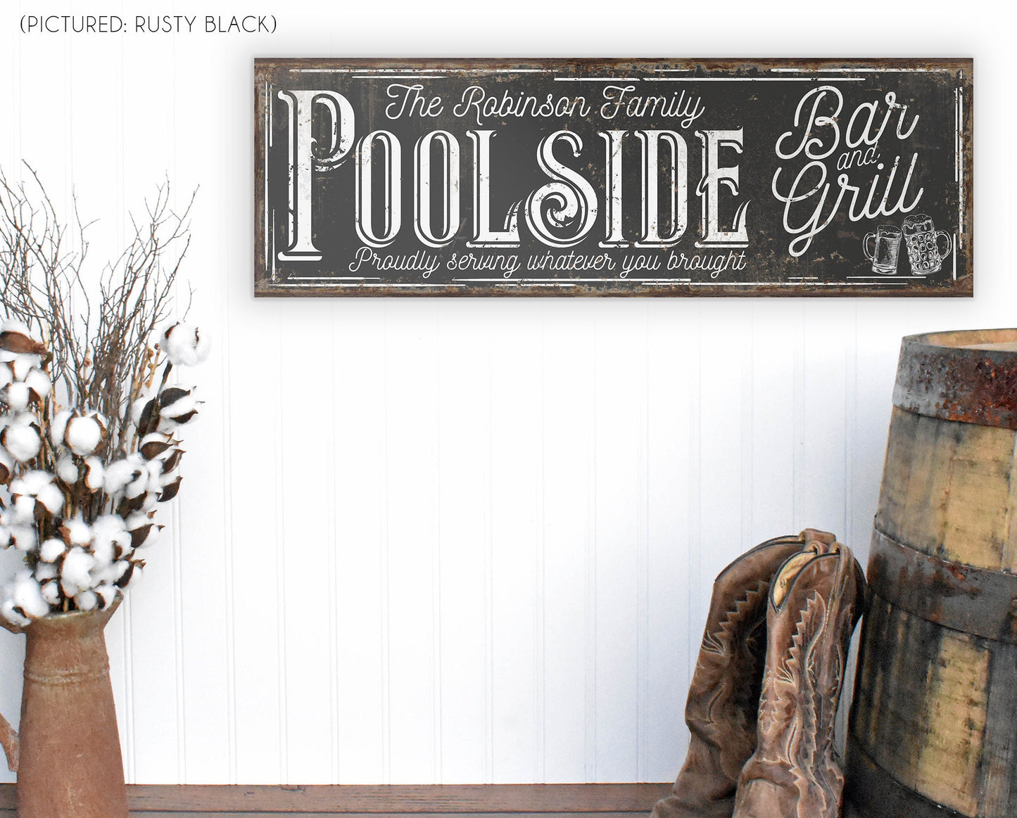 CUSTOM POOLSIDE BAR AND GRILL SIGN