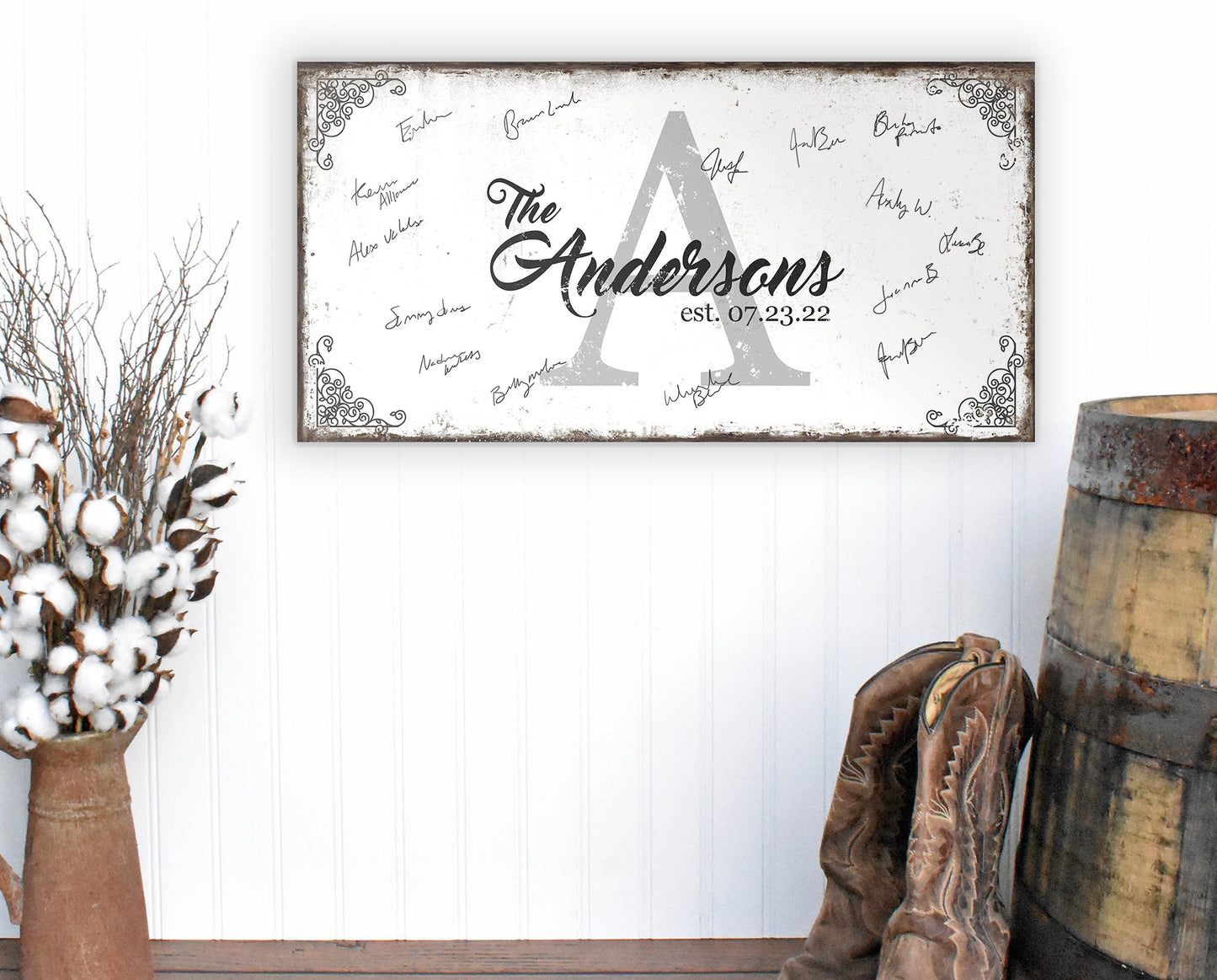 CUSTOM WEDDING GUESTBOOK ALTERNATIVE SIGN