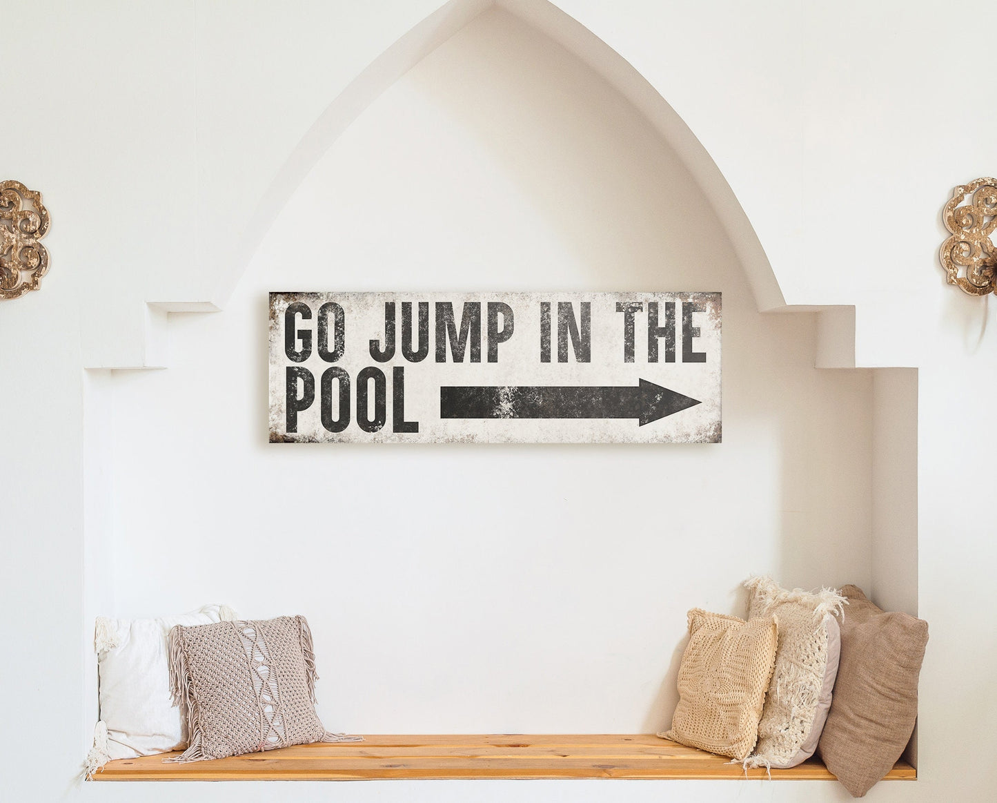 GO JUMP IN THE POOL SIGN