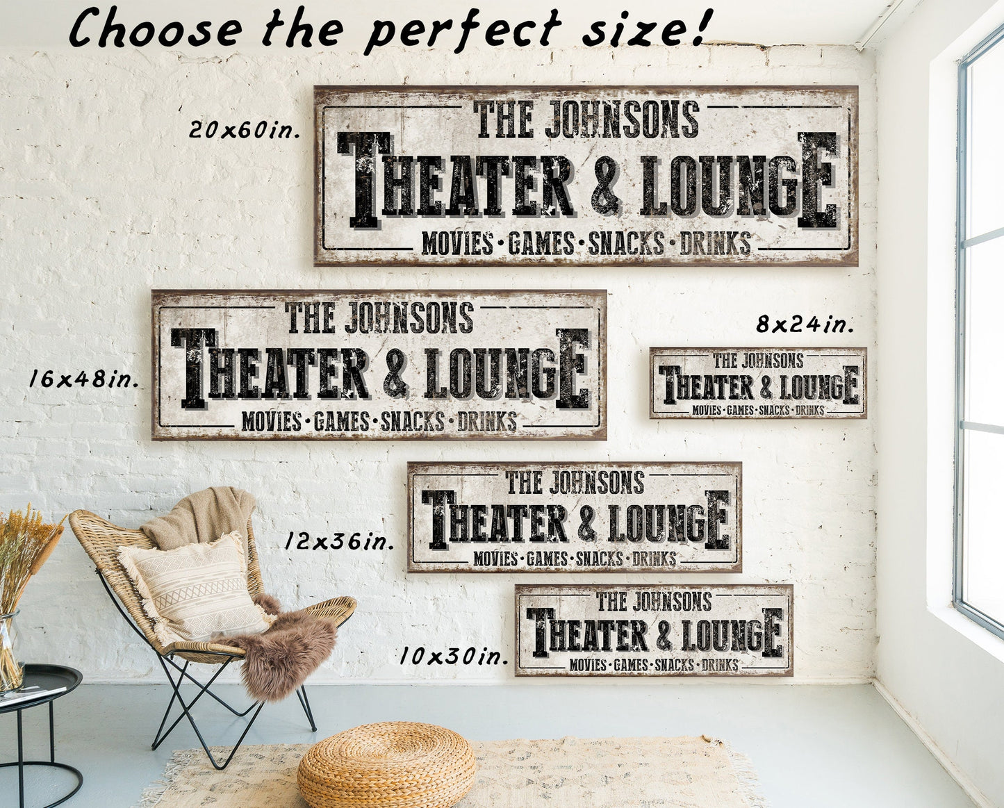 CUSTOM THEATER AND LOUNGE SIGN